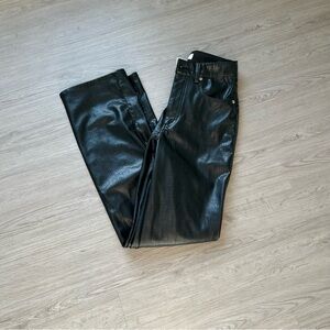H&M Black Faux Leather Pants